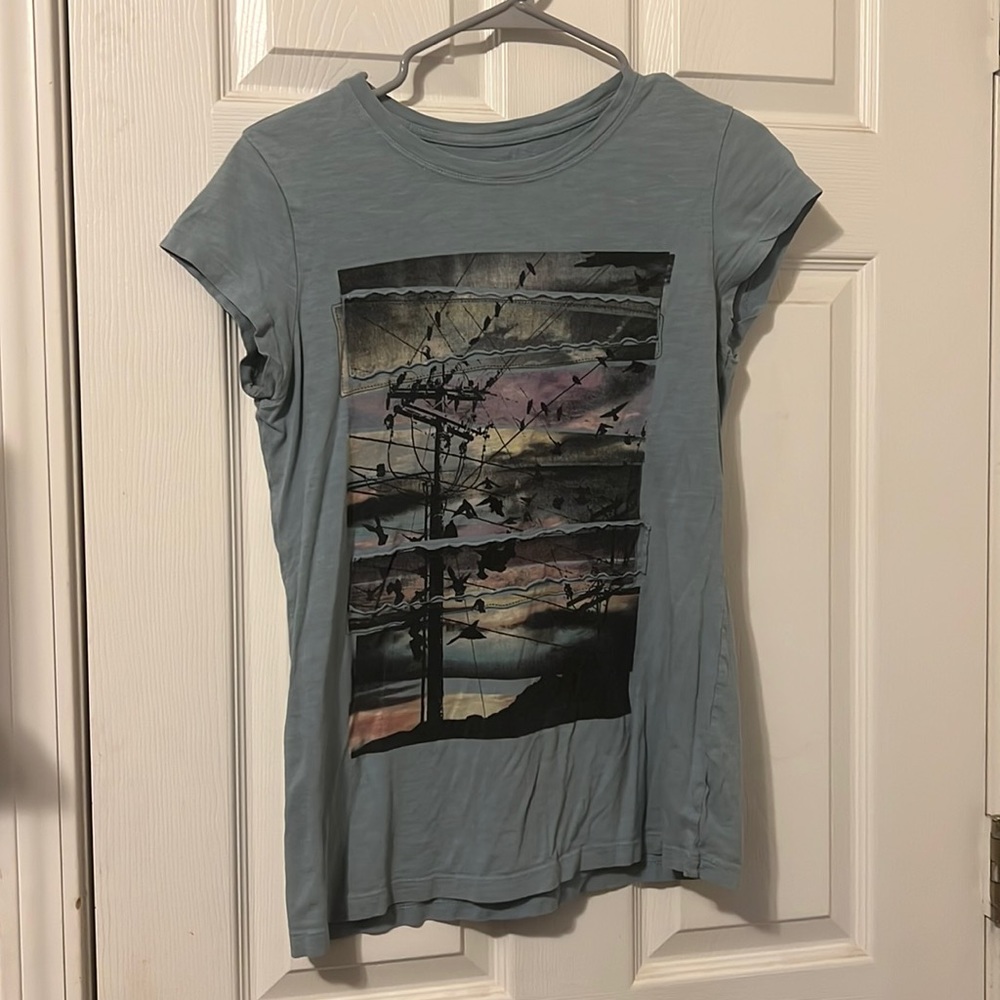 Mudd Sunset Graphic Tee - Light Blue